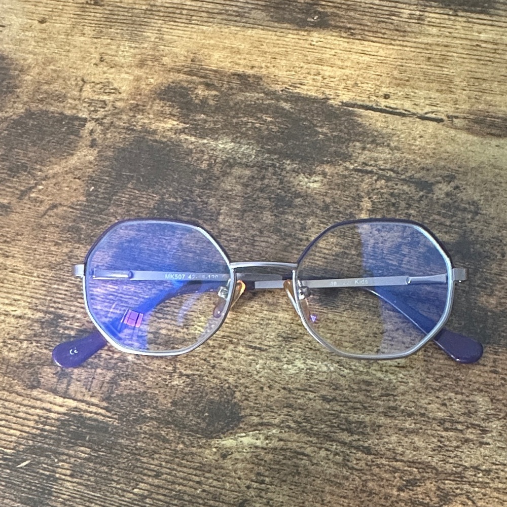 Kids Silver Hexagonal Glasses